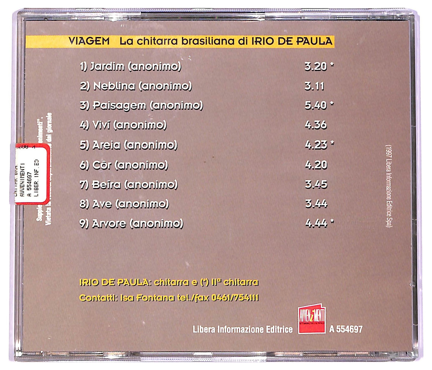 EBOND Irio De Paula - Viagem - La Chitarra Brasiliana ALBUM EDITORIALE JEWEL CASE CD CD066159