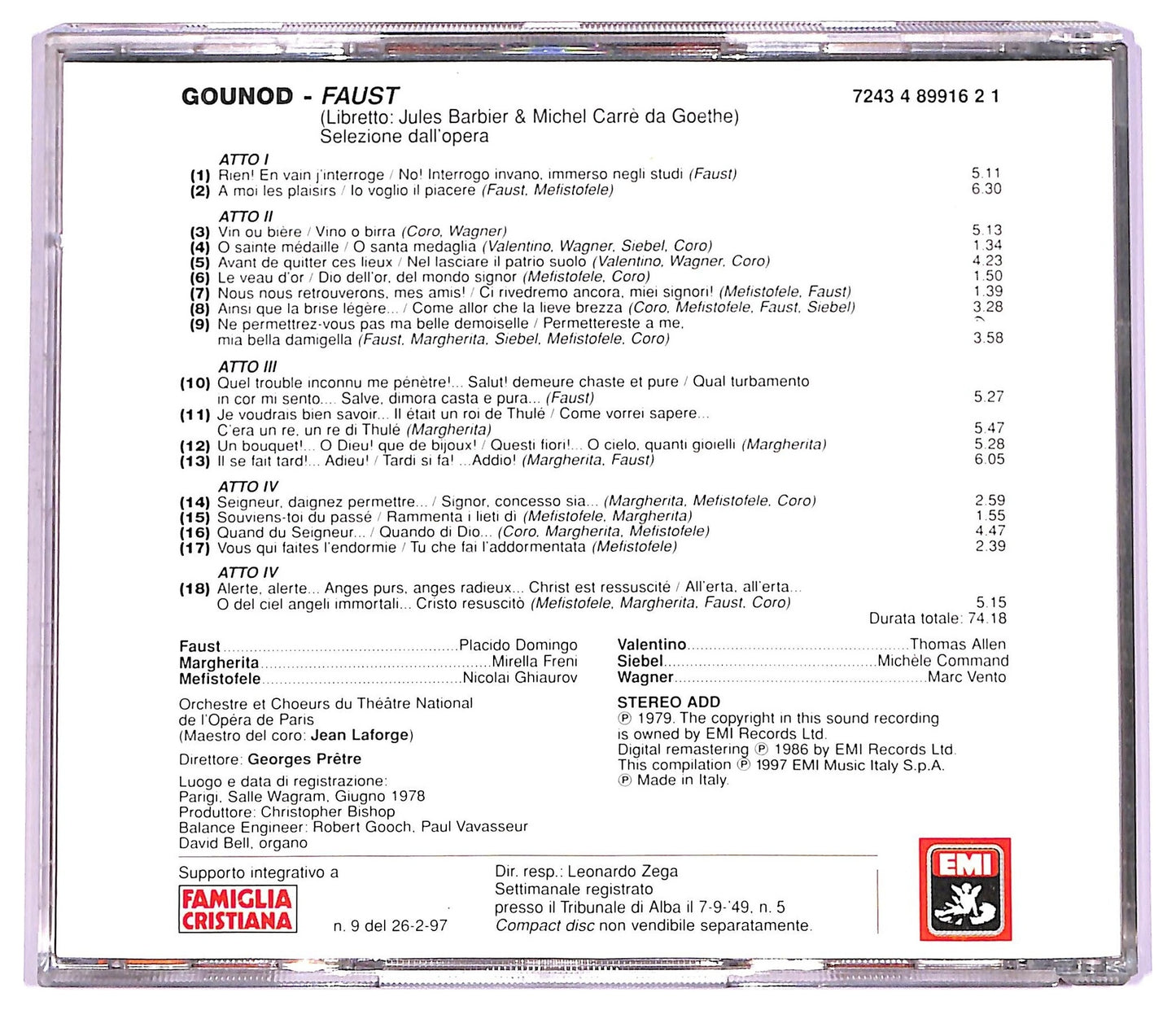 EBOND Gounod Faust - Faust - Le Pagine Piu Belle COMPILATION EDITORIALE JEWEL CASE CD CD066166
