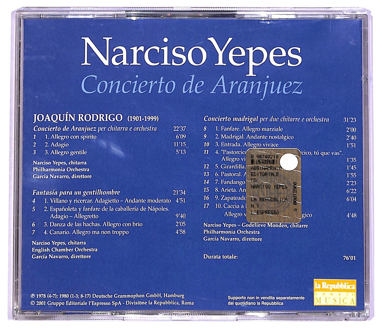 EBOND Narciso Yepes - Concierto De Aranjuez CD CD066203