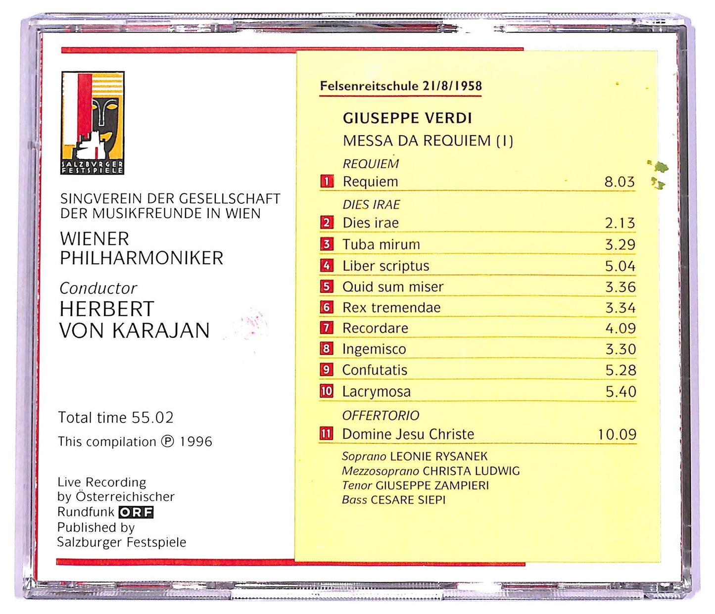 EBOND Verdi , Herbert von Karajan - Messa Da Requiem ( I ) CD CD066223