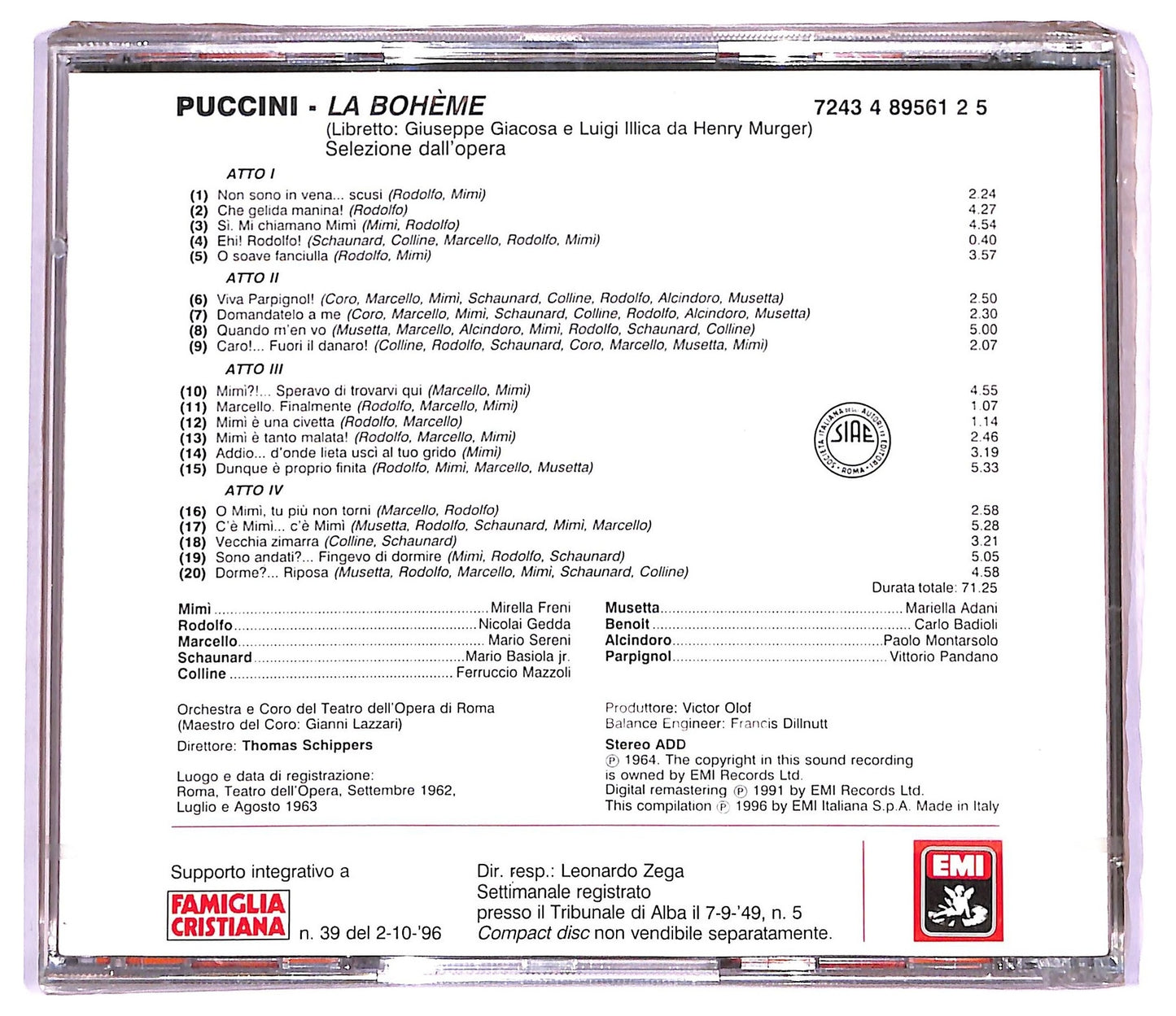 EBOND Giacomo Puccini - La Boheme Le Pagine Piu Belle ALBUM EDITORIALE JEWEL CASE CD CD066233