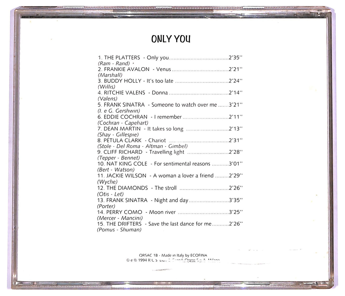 EBOND Various - Only You EDITORIALE CD CD066246