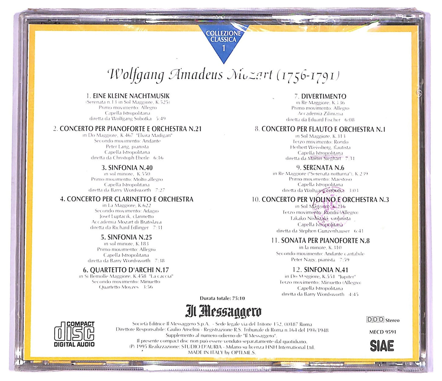 EBOND Various - Mozart COMPILATION EDITORIALE JEWEL CASE CD CD066247