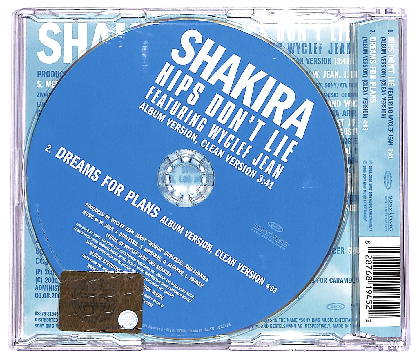 EBOND Shakira Featuring Wyclef Jean - Hips Don't Lie COMPILATION JEWEL CASE CD CD066332