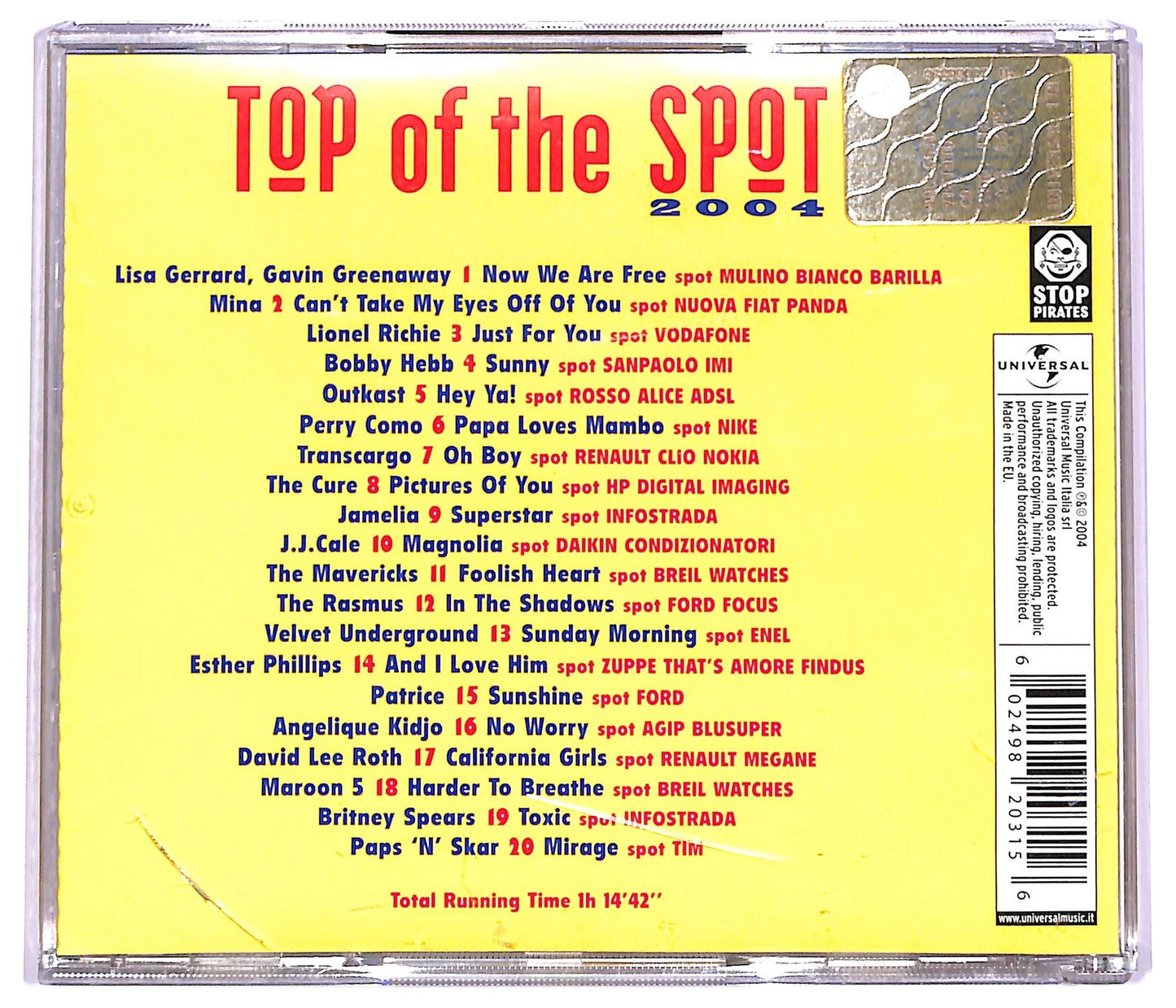 EBOND Various - Top Of The Spot 2004 COMPILATION JEWEL CASE CD CD066423