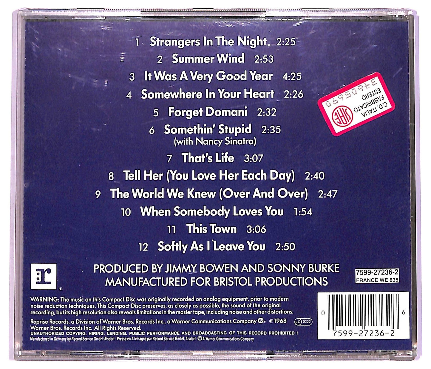 EBOND Frank Sinatra - Frank Sinatra's Greatest Hits COMPILATION JEWEL CASE CD CD066506