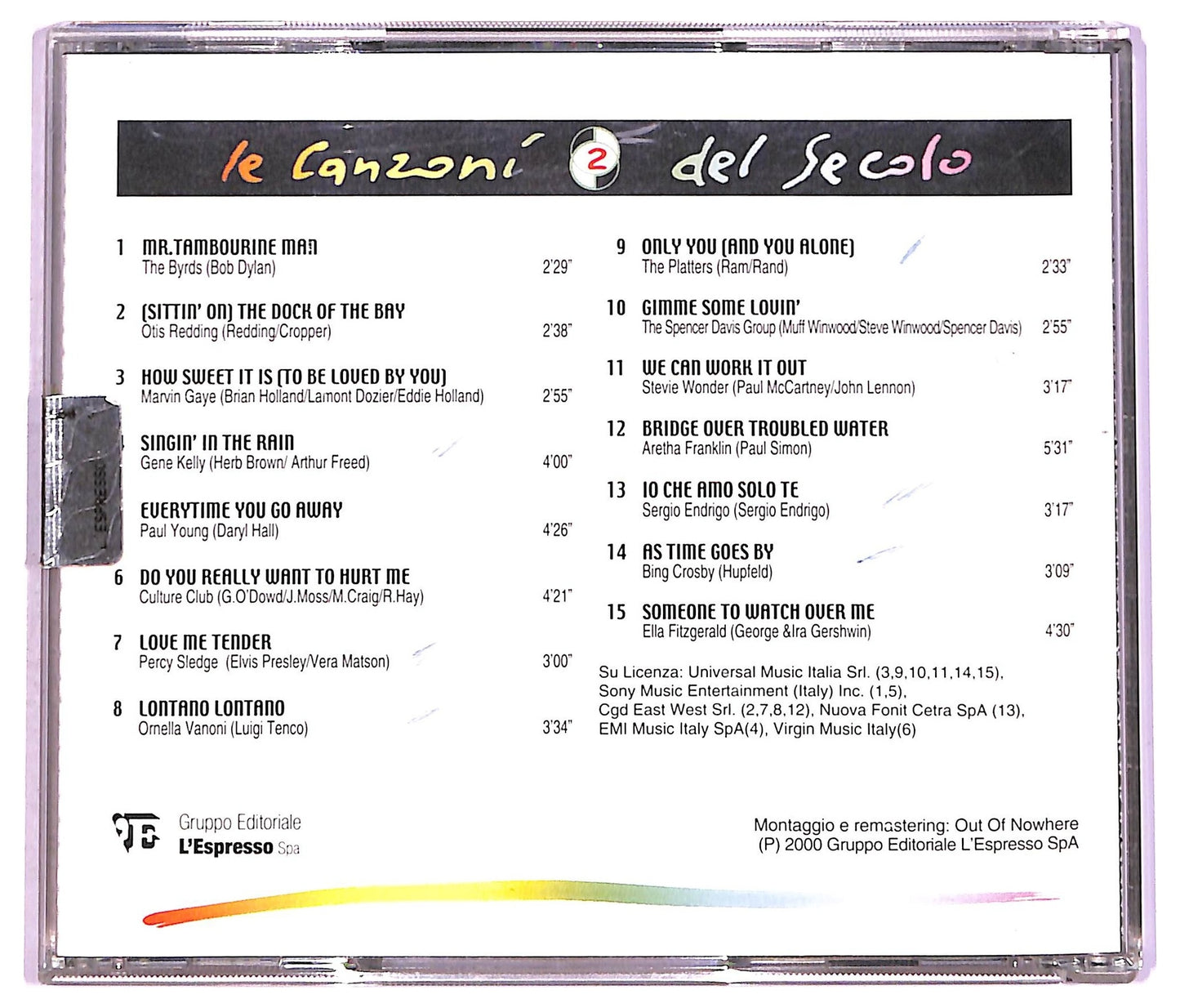 EBOND Various - Le Canzoni Del Secolo - 2 COMPILATION EDITORIALE JEWEL CASE CD CD066527