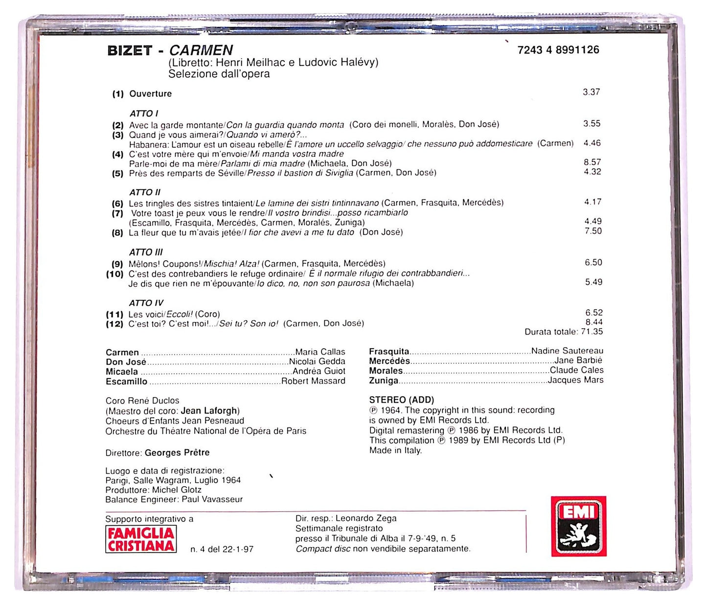 EBOND Georges Bizet - Carmen - Le Pagine Piu Belle COMPILATION EDITORIALE JEWEL CASE CD CD066554