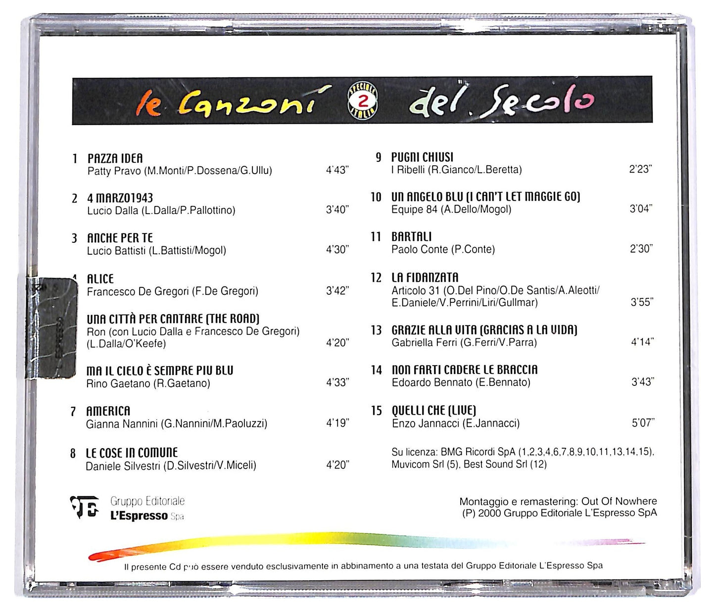 EBOND Various - Le Canzoni Del Secolo - Speciale Italia Vol. 2 COMPILATION EDITORIALE JEWEL CASE CD CD066653
