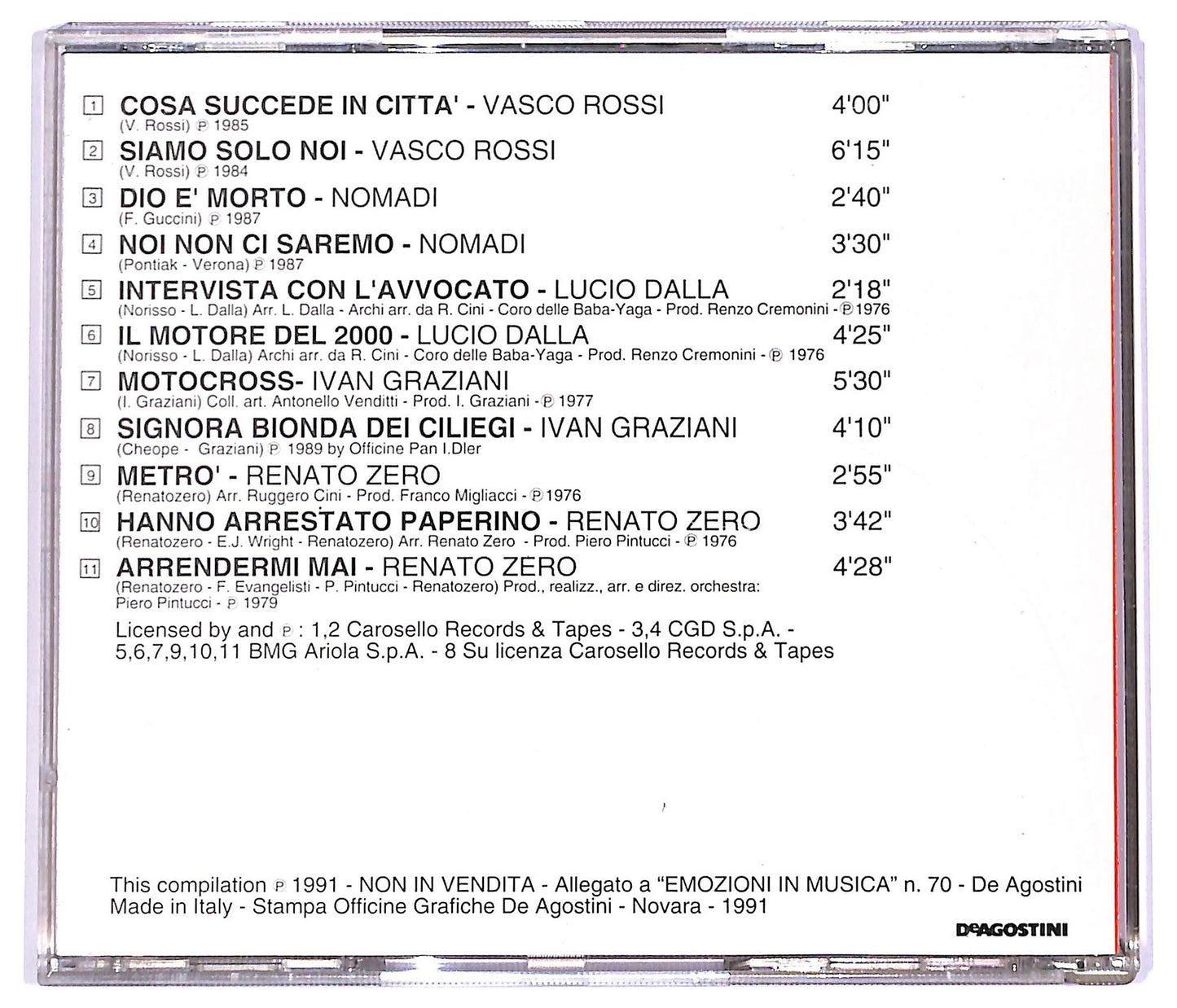 EBOND Various - Cosa Succede In Citta COMPILATION EDITORIALE JEWEL CASE CD CD066719