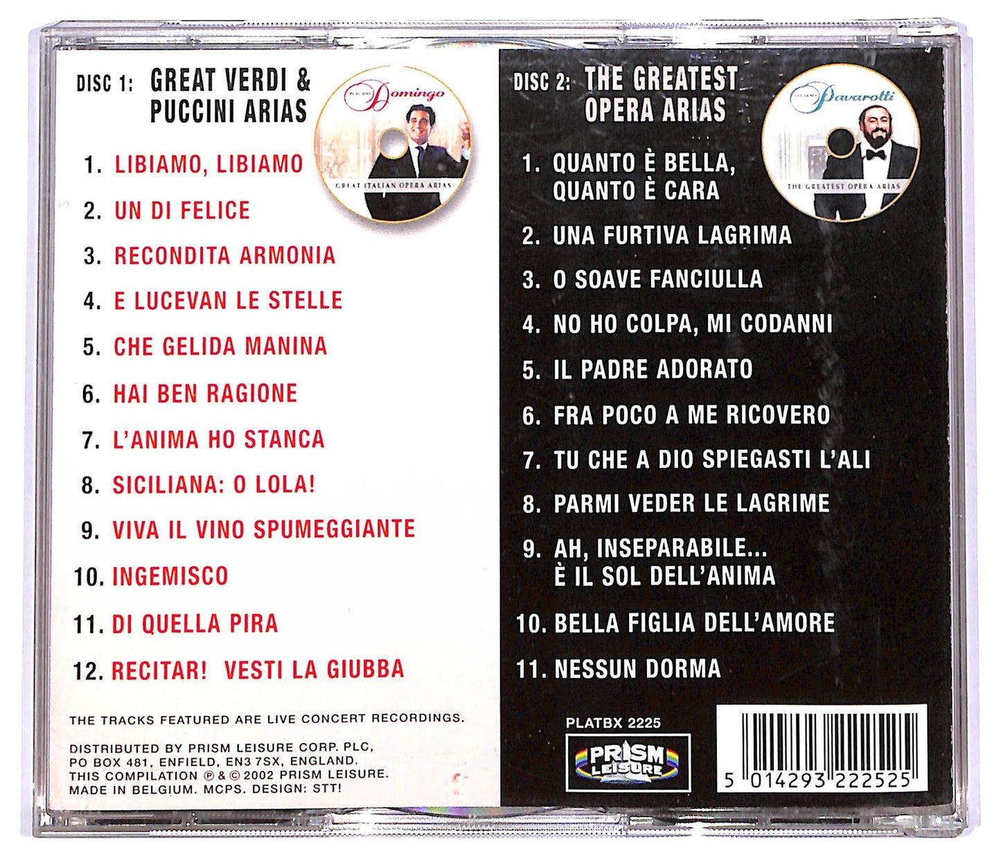 EBOND Luciano Pavarotti e Placido Domingo - The Greatest Opera Arias COMPILATION JEWEL CASE CD CD066723