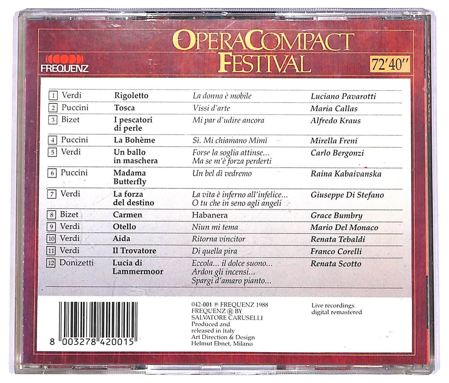 EBOND Various - Opera Compact Festival COMPILATION JEWEL CASE CD CD066729