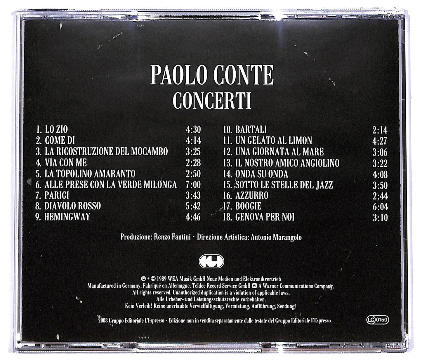 EBOND Paolo Conte - Concerti CD CD066848