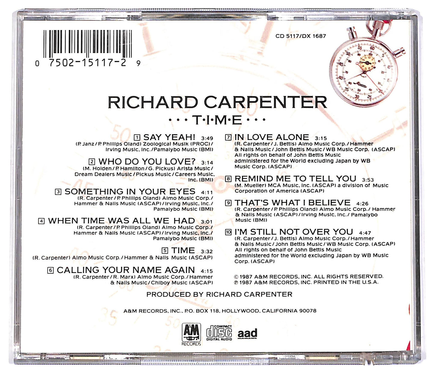 EBOND Richard Carpenter - Time CD CD067053