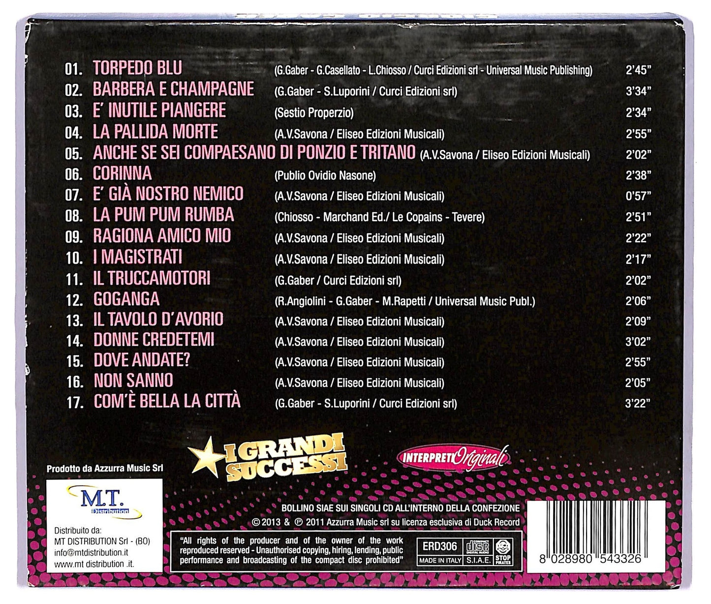 EBOND Giorgio Gaber - Torpedo Blu CD CD067108