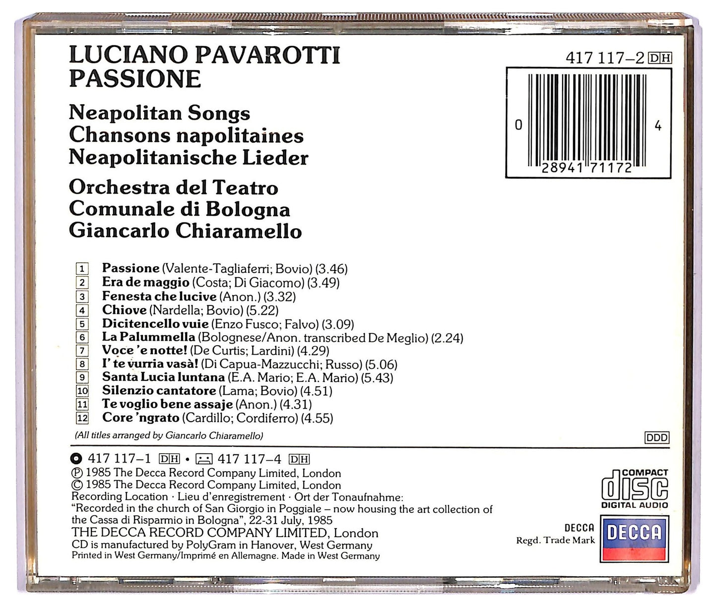 EBOND Pavarotti - Passione CD CD067113