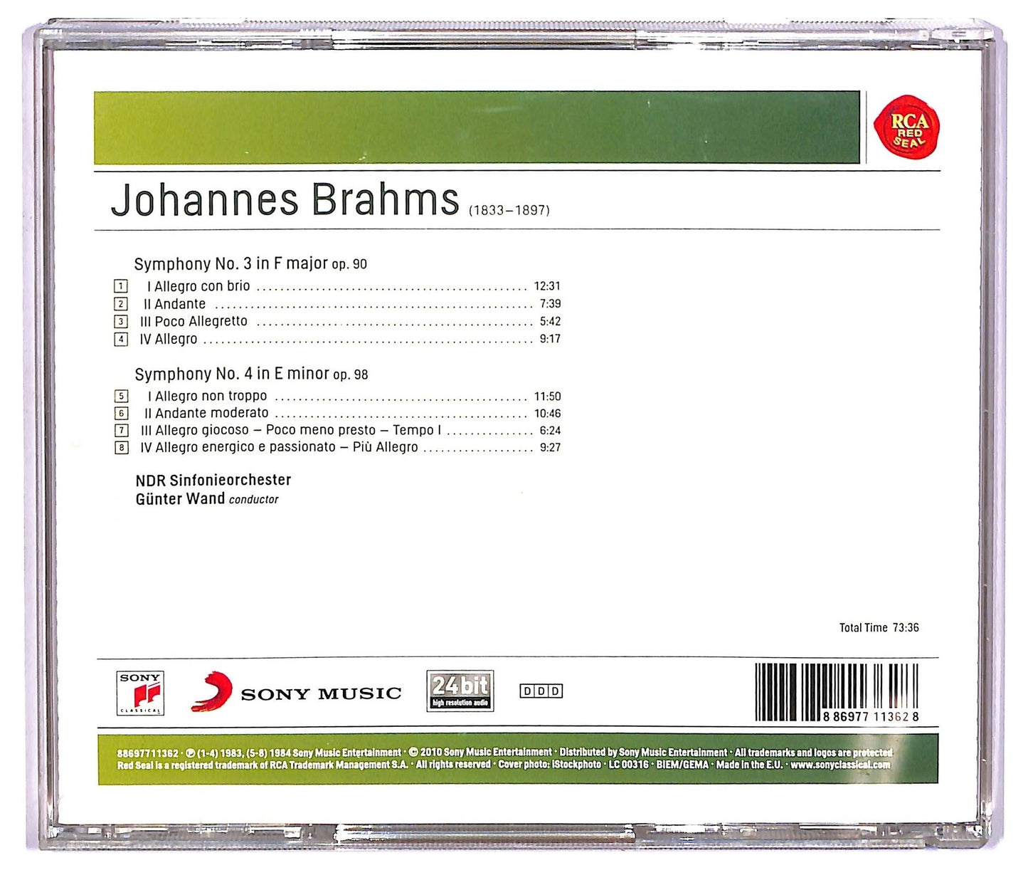 EBOND Brahms - Symphoniesn Nos 3 & 4 CD CD067120