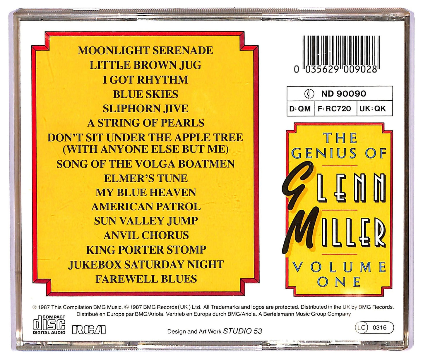 EBOND Glenn Miller - The Genius Of Glenn Miller - Volume One COMPILATION JEWEL CASE CD CD067151