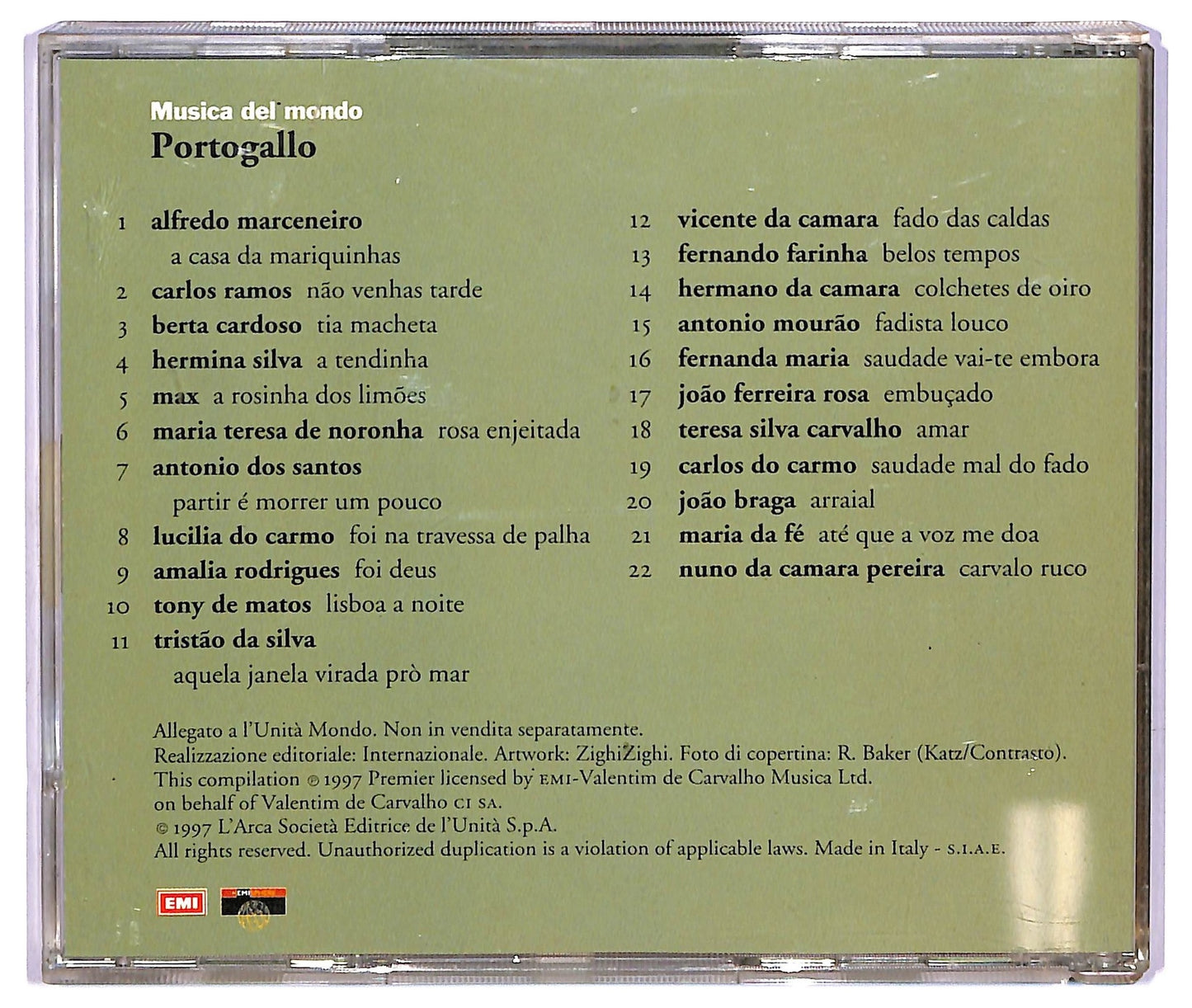 EBOND Various - Portogallo Destinazione Fado COMPILATION EDITORIALE JEWEL CASE CD CD067154