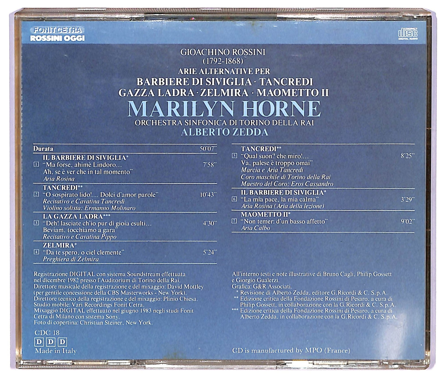 EBOND Rossini Marilyn Horne - Arie Alternative CD CD067156