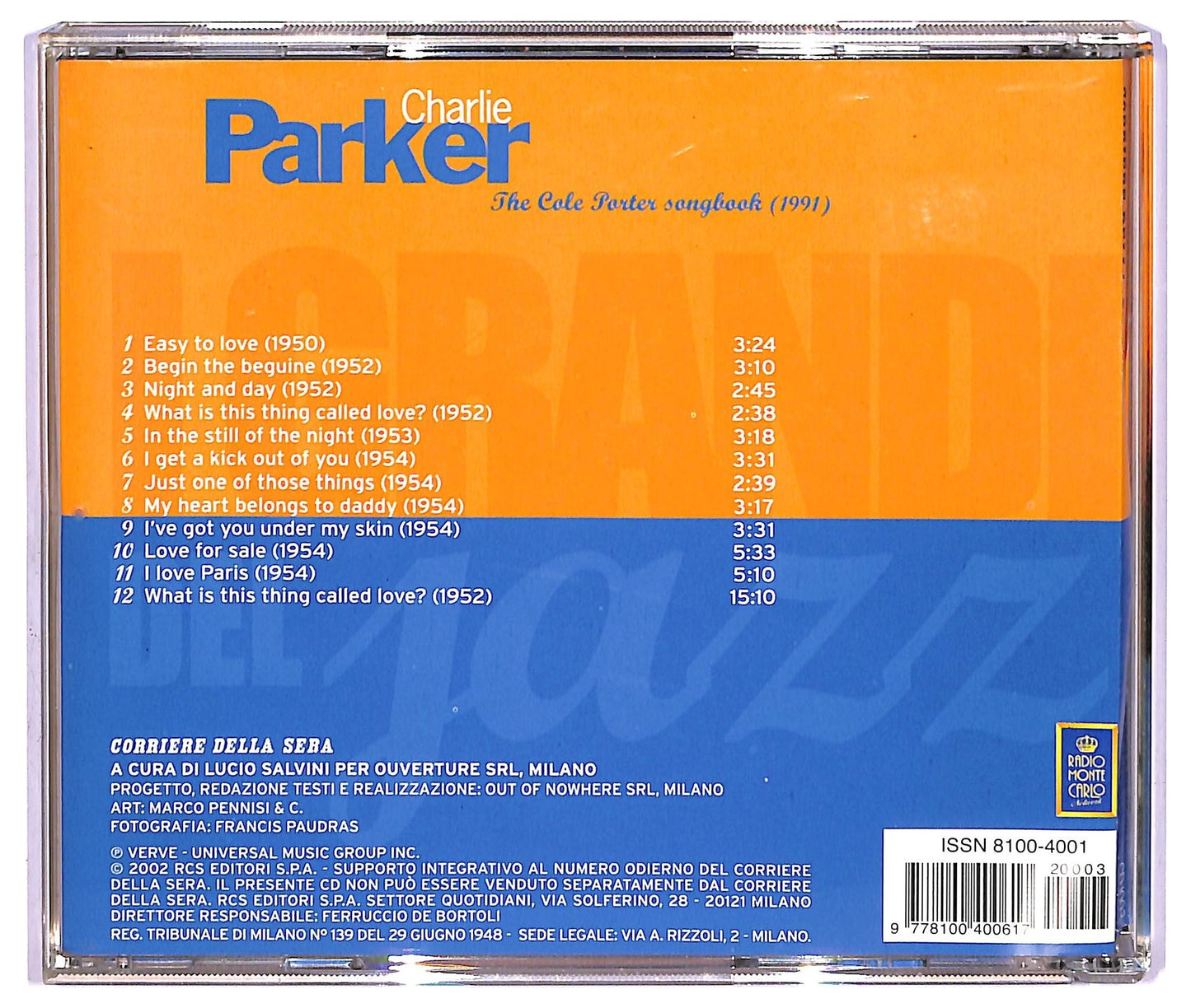 EBOND Charlie Parker - The Cole Porter Songbook COMPILATION EDITORIALE JEWEL CASE CD CD067228