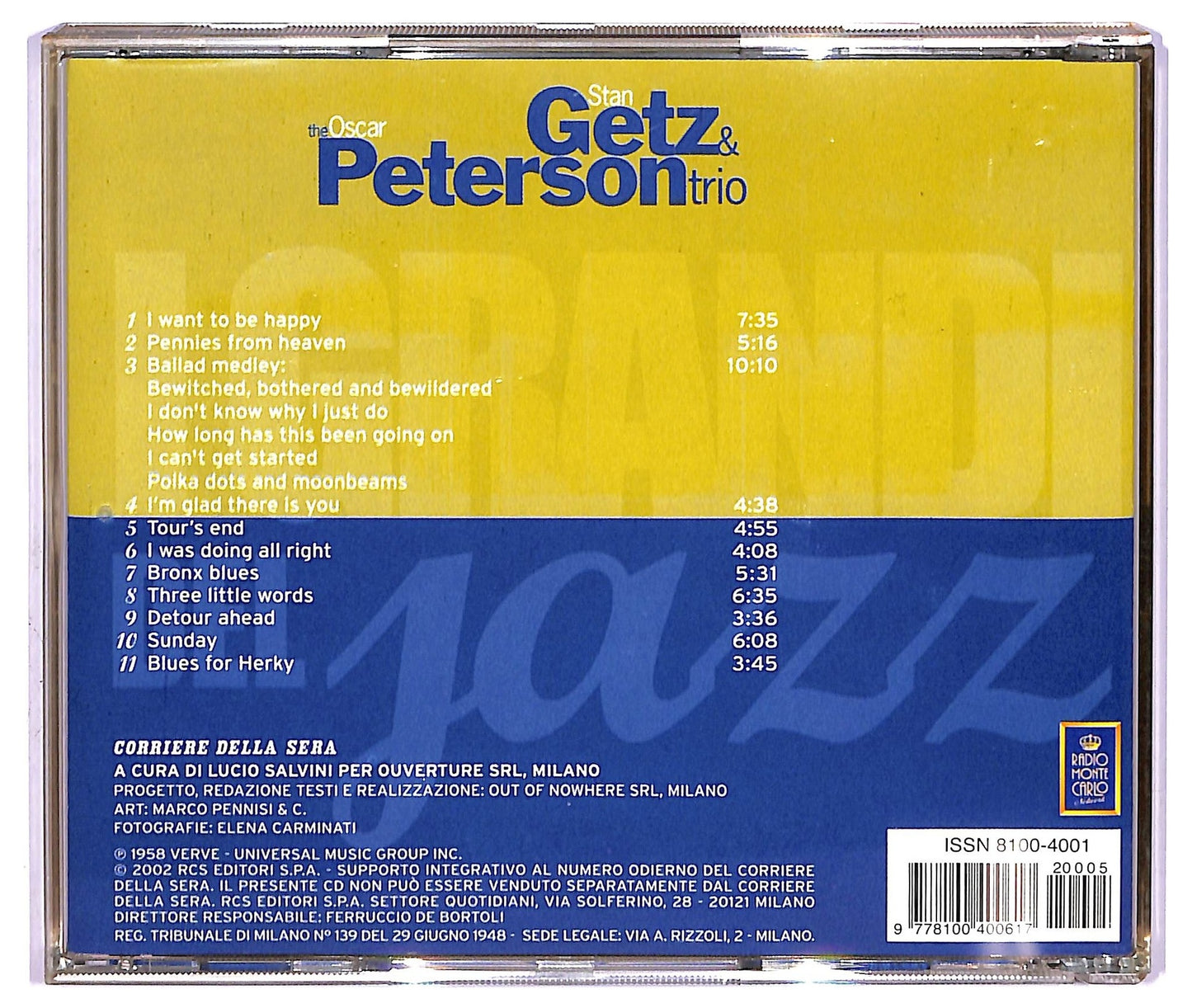 EBOND Stan Getz e The Oscar Peterson Trio - Stan Getz e The Oscar Peterson Trio ALBUM EDITORIALE JEWEL CASE CD CD067231