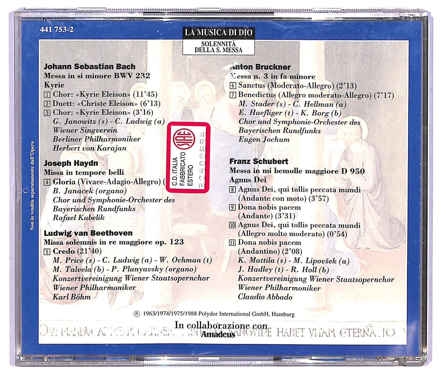 EBOND La Musica di Dio - Solennita Della S. Messa COMPILATION EDITORIALE JEWEL CASE CD CD067232