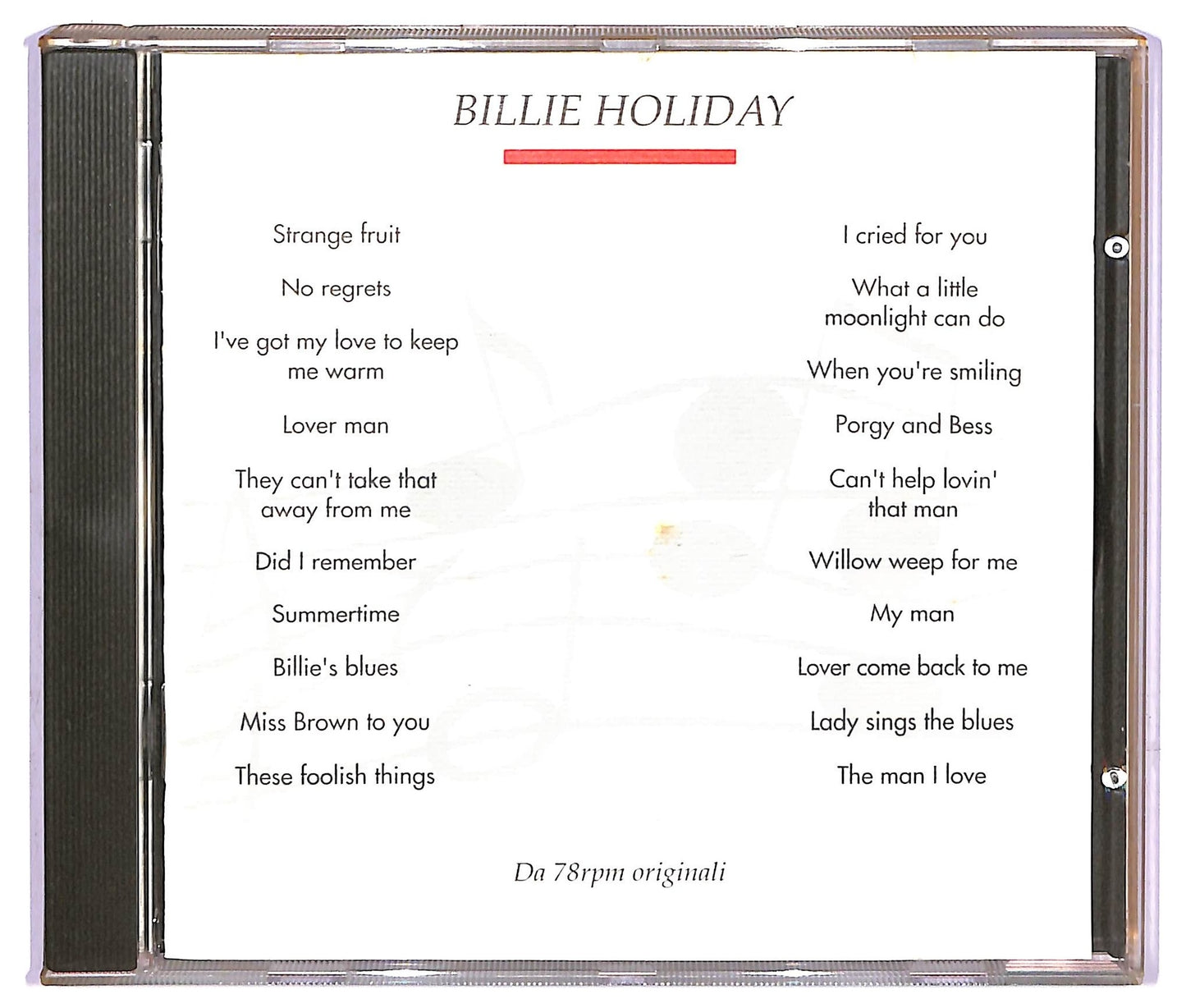 EBOND Various - Billie Holiday da 78rpm originali CD CD067240