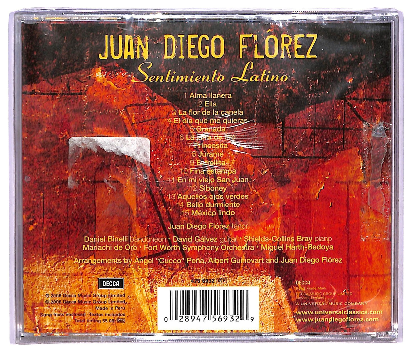 EBOND Juan Diego Florez - Sentimiento Latino ALBUM JEWEL CASE CD CD067309