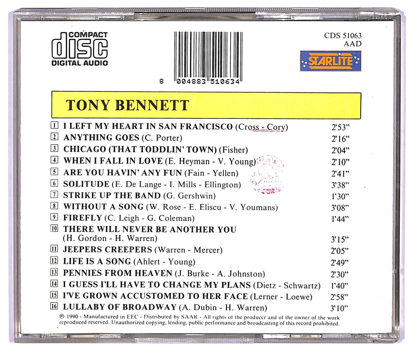 EBOND Tony Bennett - I Left My Heart in San Francisco CD CD067332