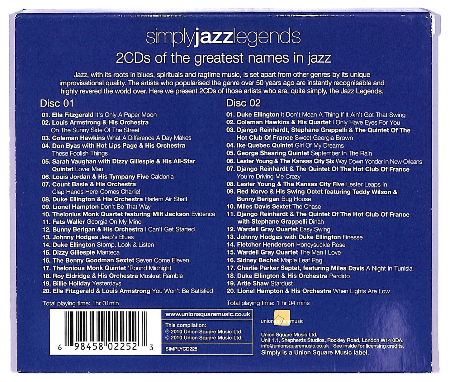 EBOND Various - Simply Jazz Legends COMPILATION BOX CD CD067344