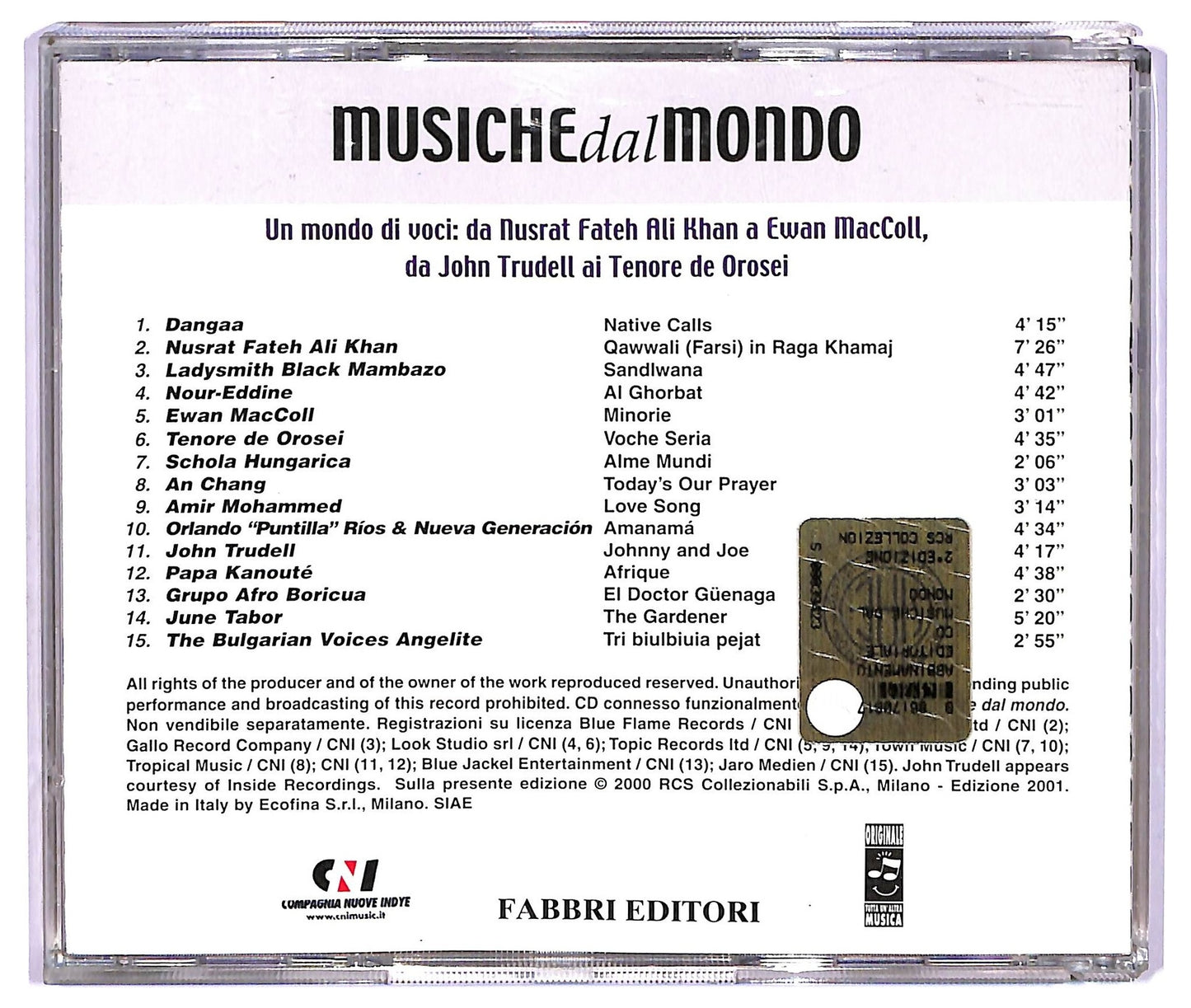 EBOND Various - Strumenti Dal Mondo - Voce COMPILATION EDITORIALE JEWEL CASE CD CD067529