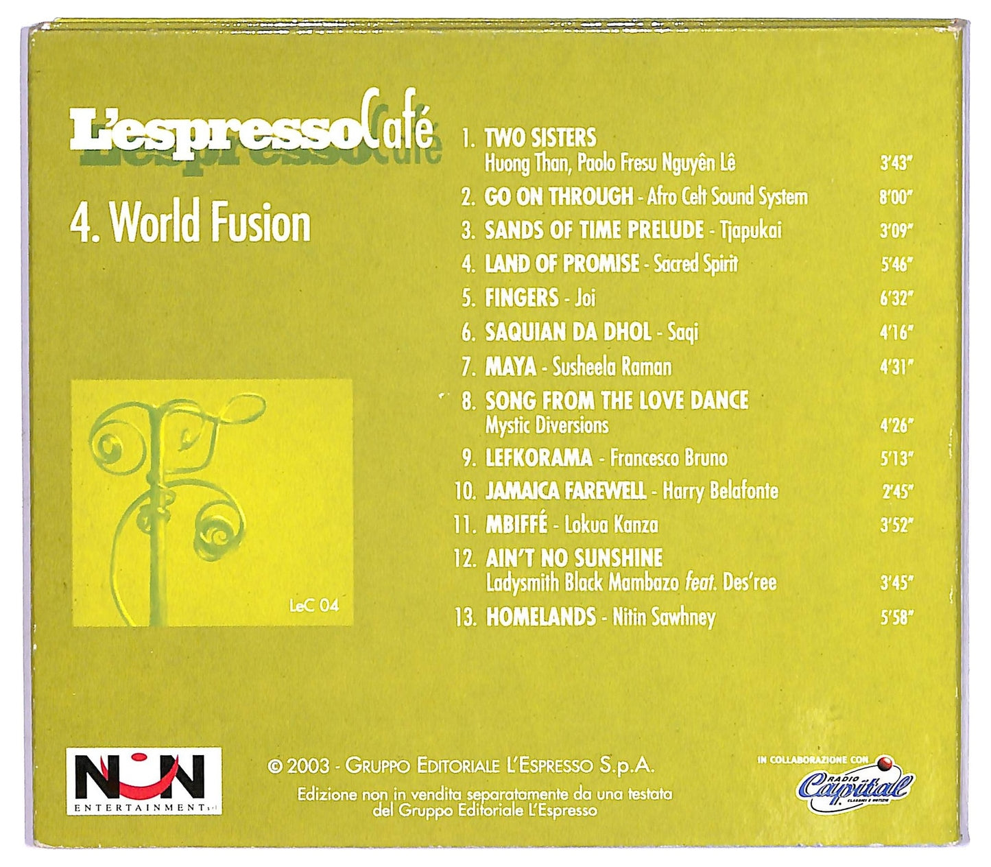 EBOND Various - Chill Out - L'Espresso Cafe 4. World Fusion COMPILATION EDITORIALE JEWEL CASE CD CD067533