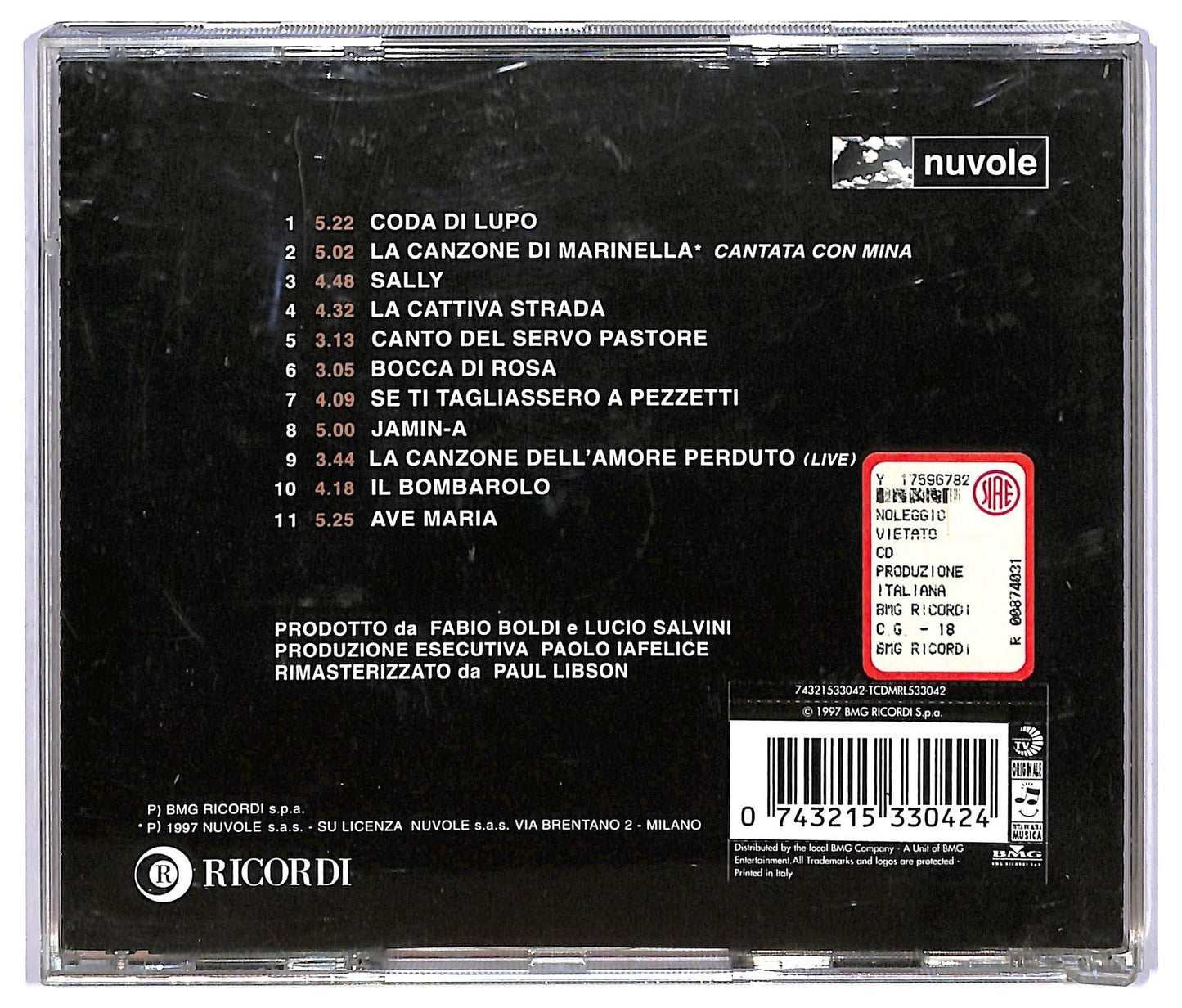EBOND Fabrizio De Andre - M'Innamoravo Di Tutto COMPILATION JEWEL CASE CD CD067562
