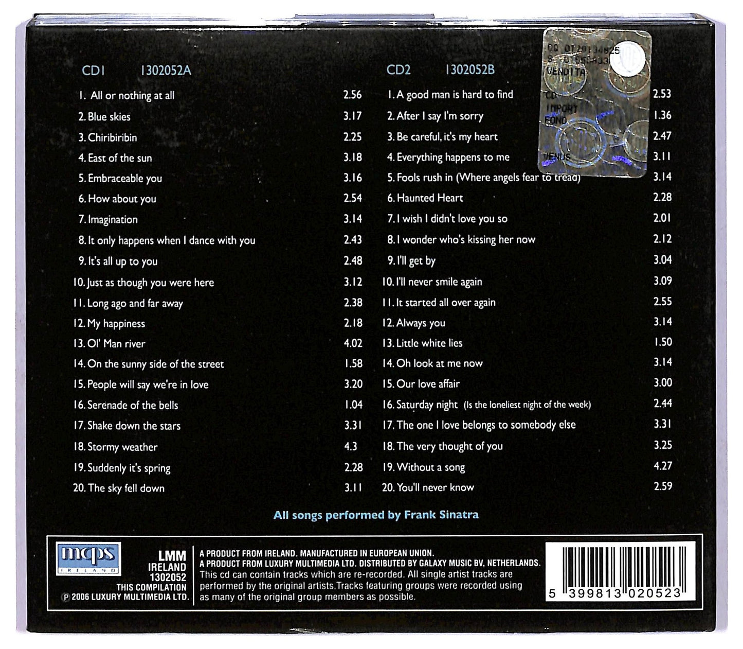 EBOND Frank Sinatra - The Ultimate Collection COMPILATION DIGIPACK CD CD067809