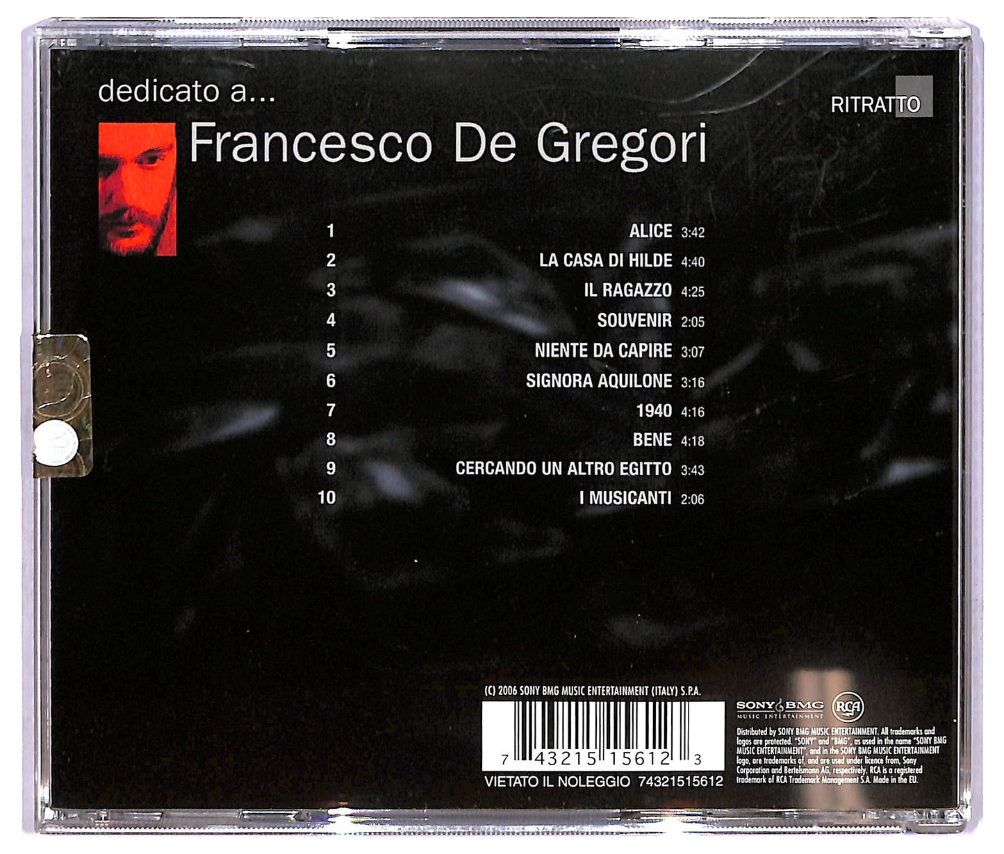 EBOND Francesco De Gregori - Dedicato A ... CD CD067817