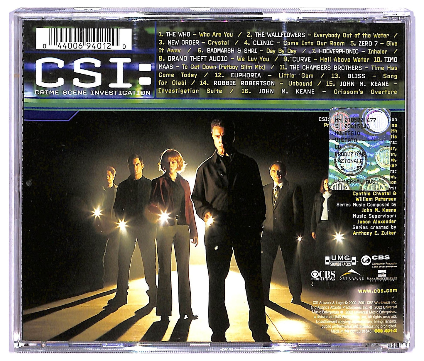 EBOND Various - CSI Crime Scene Investigation -The Soundtrack COMPILATION JEWEL CASE CD CD067826