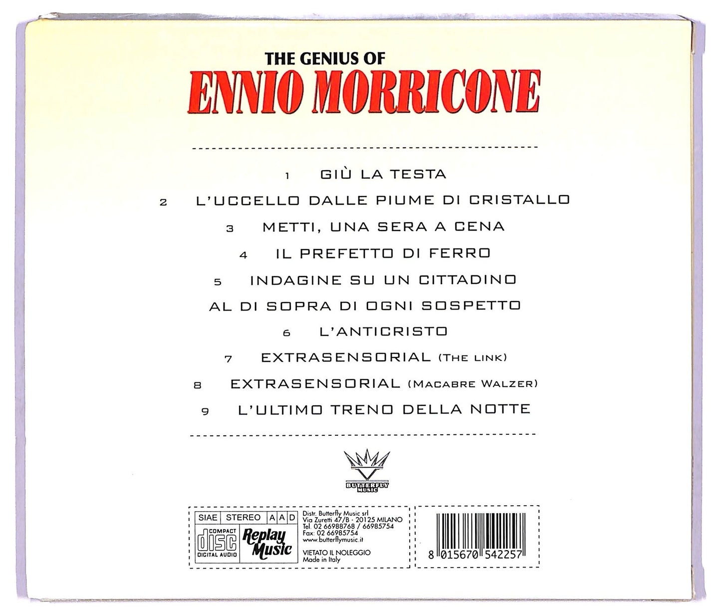 EBOND Ennio Morricone –The Genius Of Ennio Morricone Soundtracks CD CD067922
