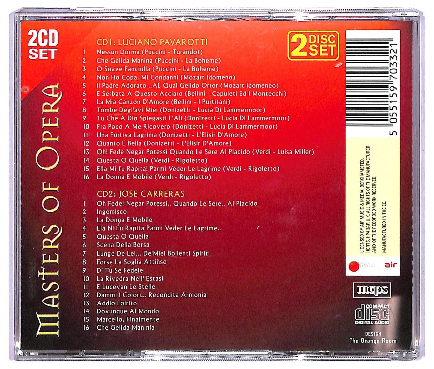 EBOND Pavarotti & Carreras - Master of Opera CD CD067930