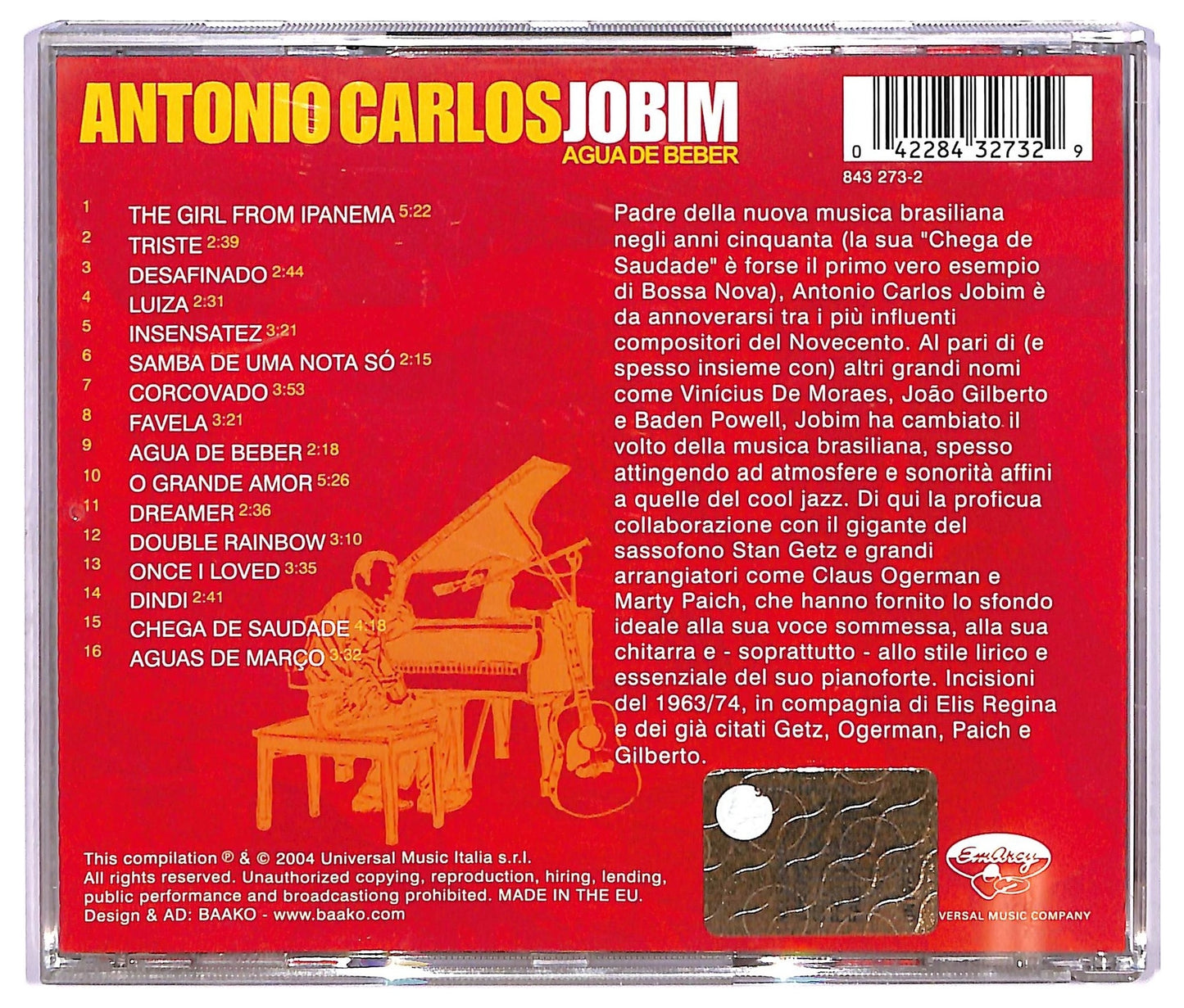 EBOND Antonio Carlos Jobim - Agua De Beber CD CD068402