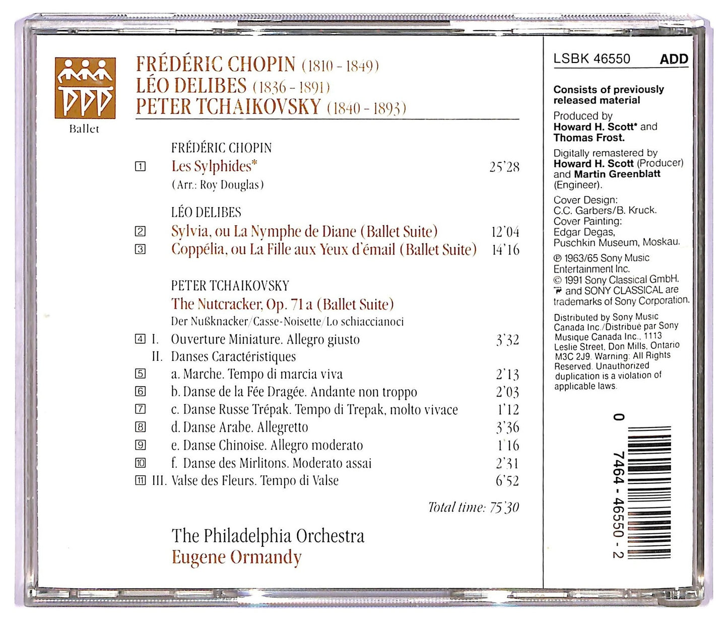 EBOND Philadelphia Orchestra Eugene Ormandy - Chopin: Les Sylphides CD CD068415