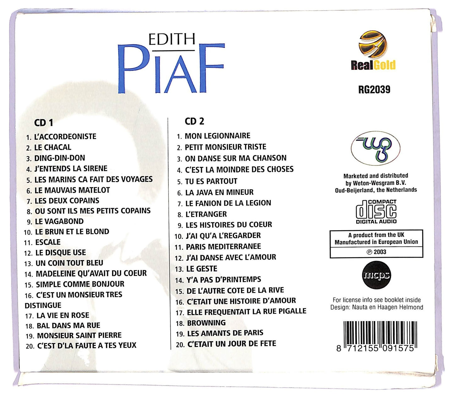 EBOND Edith Piaf - Edith Piaf CD CD068425