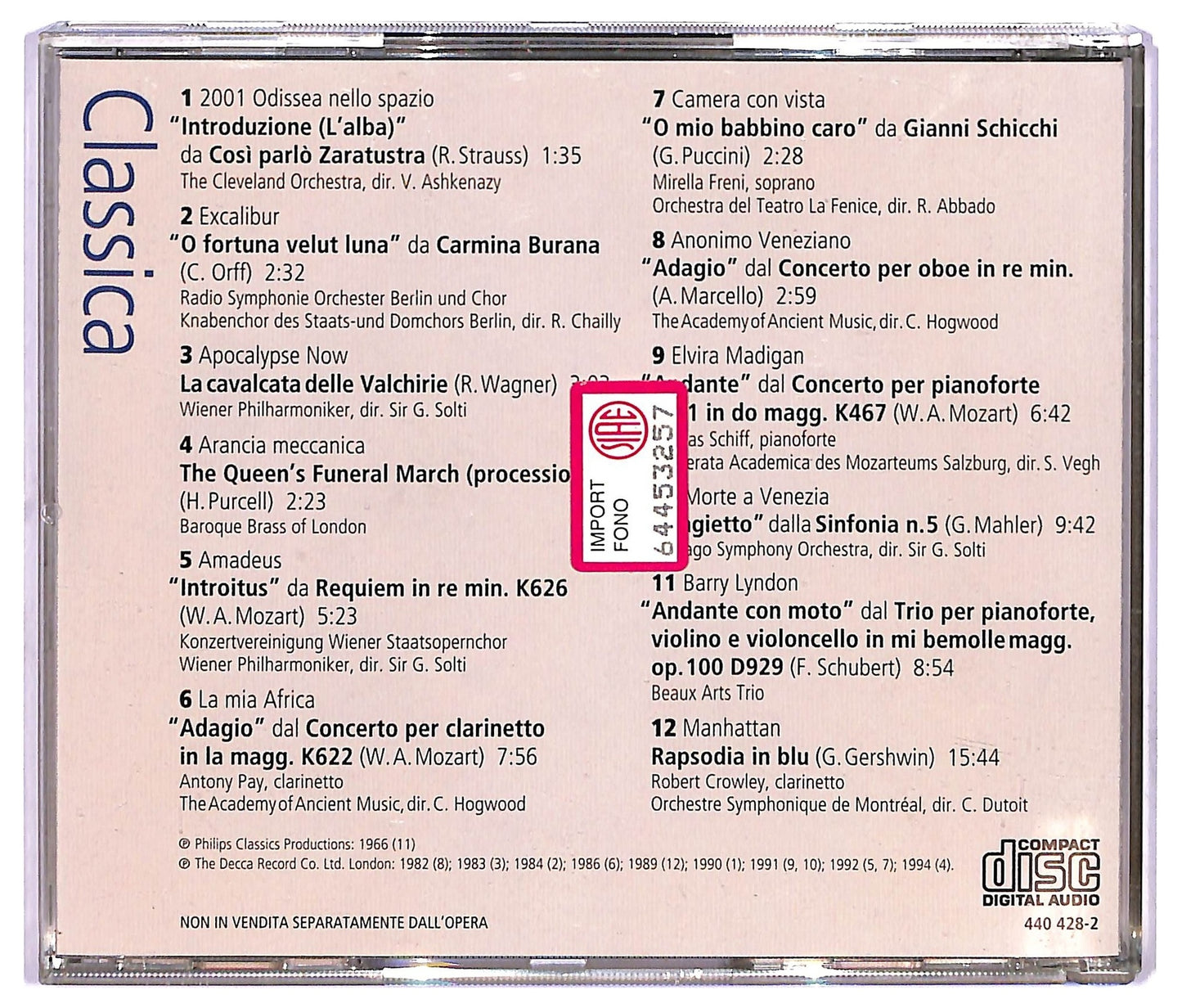 EBOND Various - Cinema & classica Musica CD CD068524