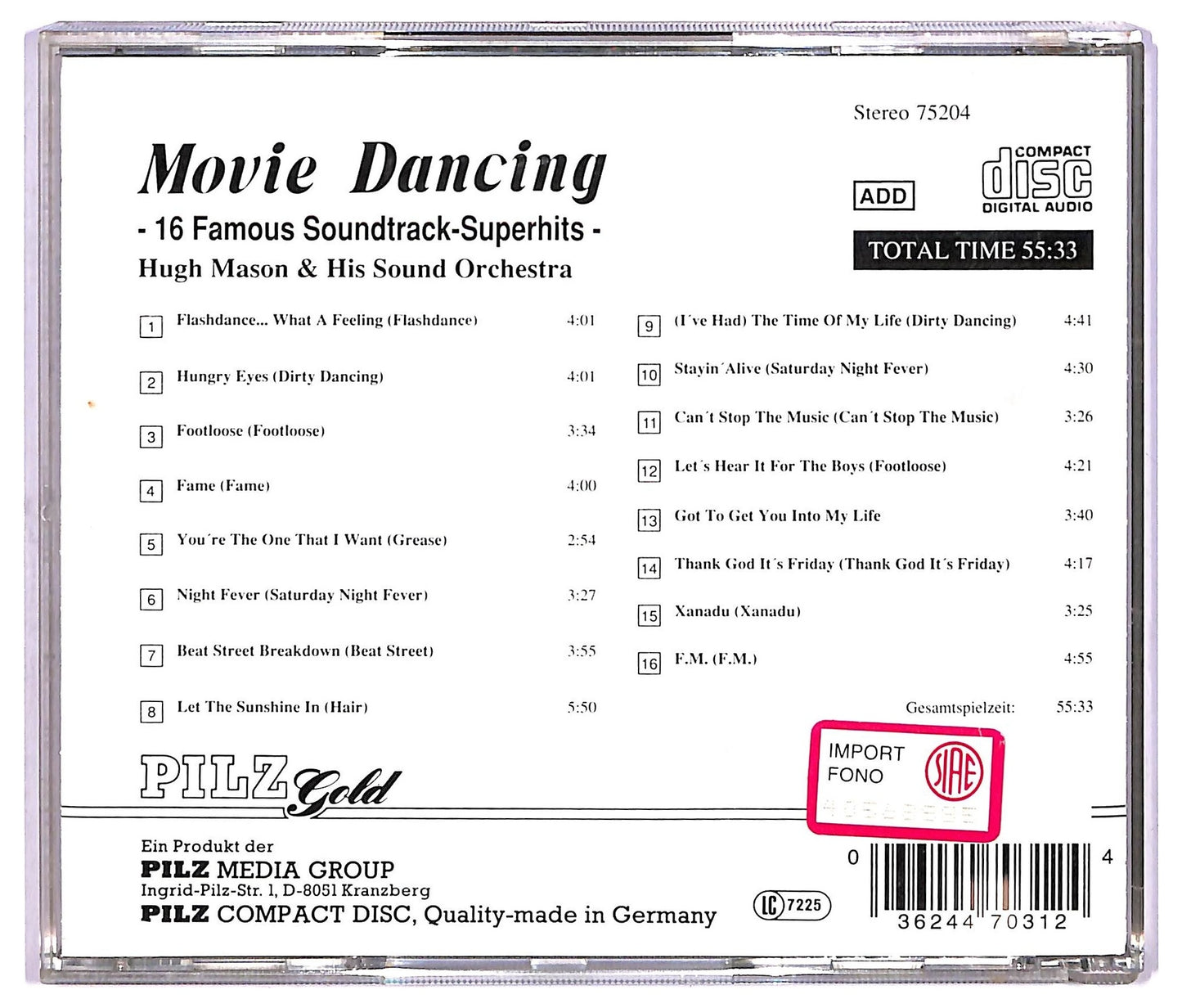 EBOND Hugh Mason & His Sound Orchestra - Movie Dancing - Soundtrack CD CD068537
