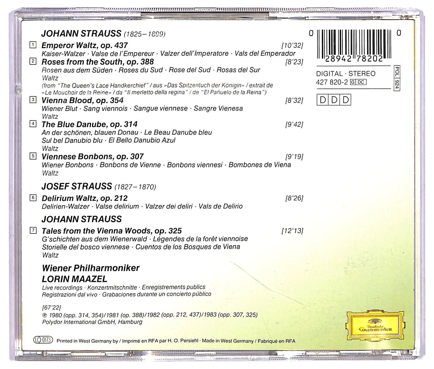 EBOND Johann Strauss - Walzer CD CD068541
