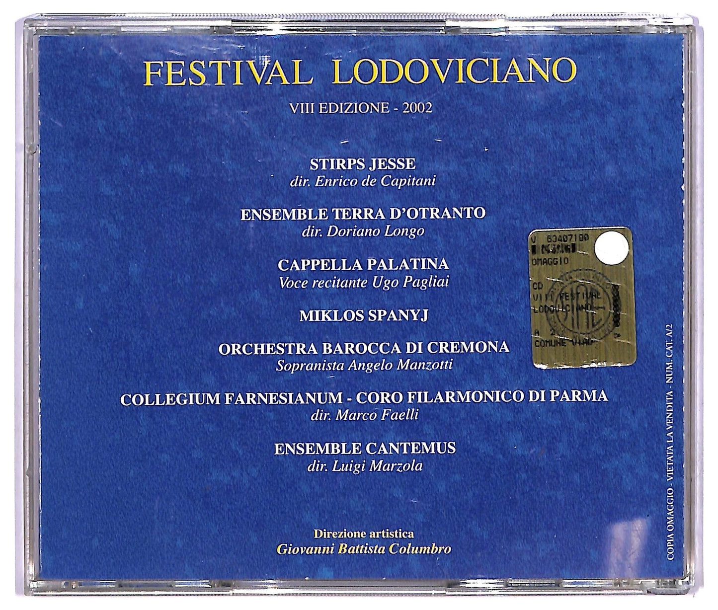 EBOND Various - Festival Lodoviciano - VIII Edizione - 2002 CD CD068552