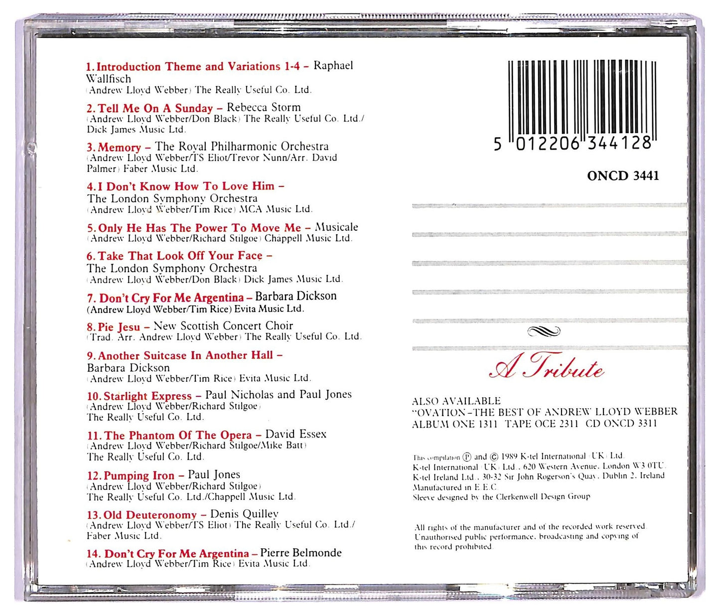 EBOND Andrew LLoyd Webber - A Tribute CD CD068661