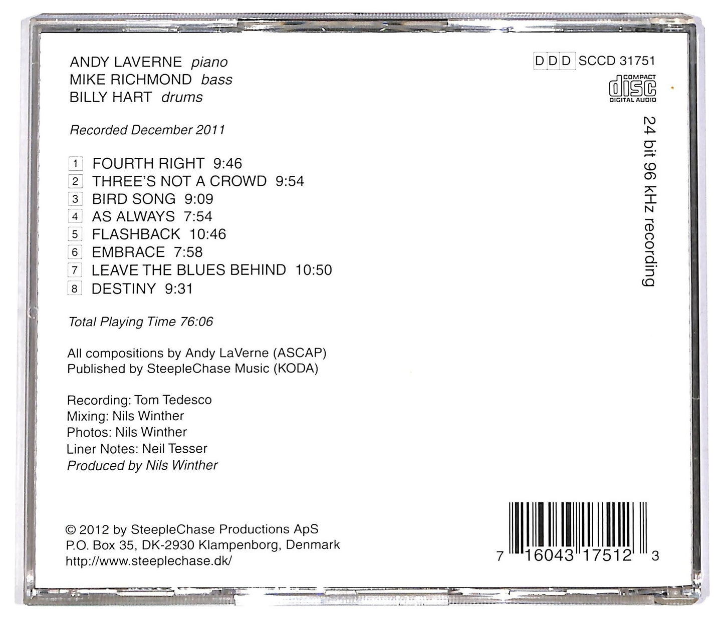 EBOND Andy LaVerne - Three's Not A Crowd CD CD068706