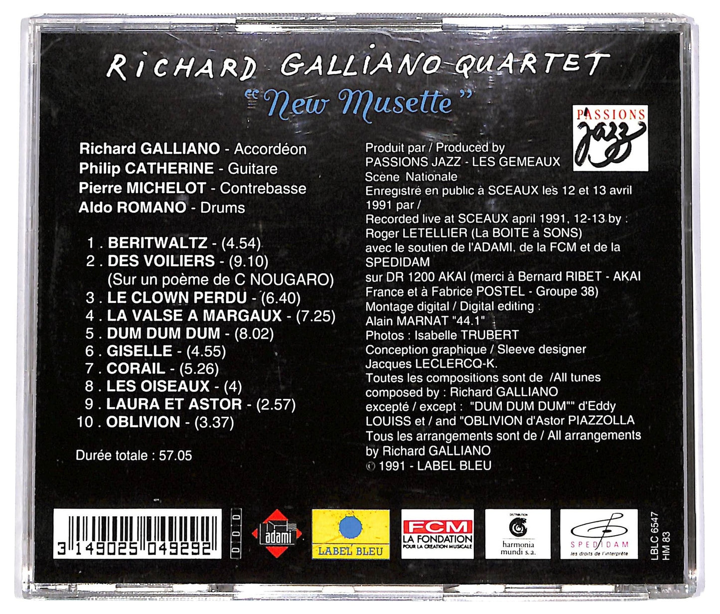 EBOND Richard Galliano Quartet - 'New Musette' CD CD068710