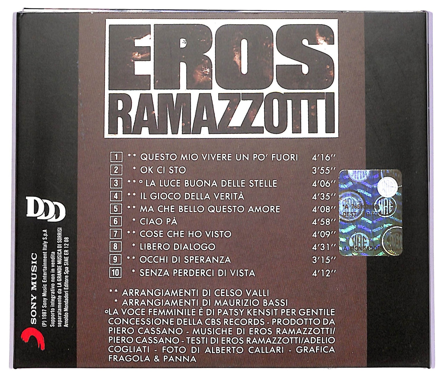 EBOND Eros Ramazzotti - In Certi Momenti CD CD068759